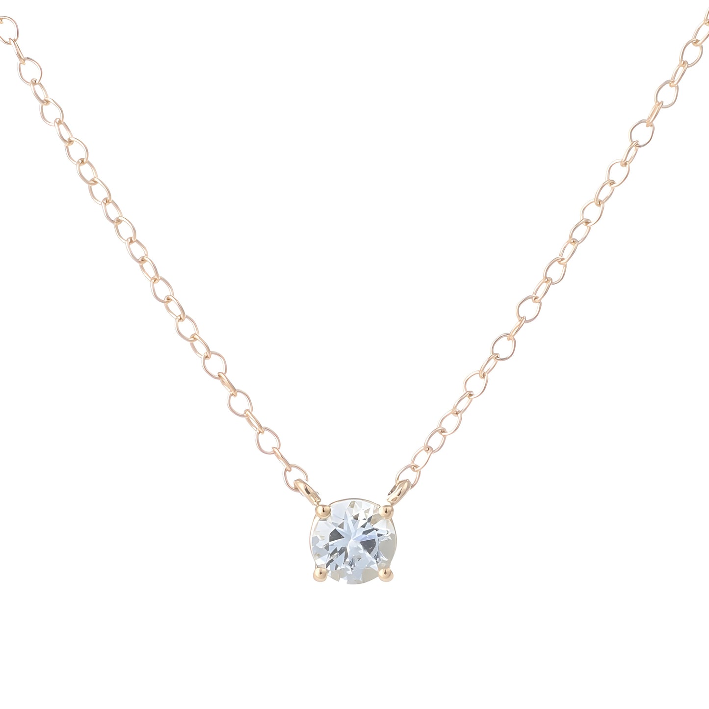 9ct Yellow Gold Aquamarine Pendant