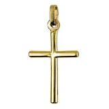 9ct Rose Gold Cross Pendant (Yellow Gold Pictured)