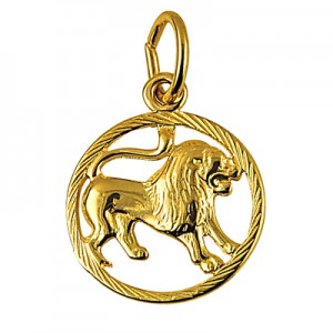 9ct Yellow Gold Leo Zodiac Pendant