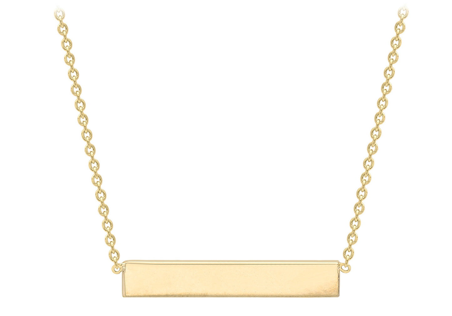 9ct Yellow Gold Horizontal Bar Necklet