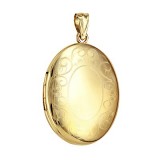 9ct Yellow Gold Patterned Locket