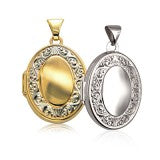 9ct Two Tone Oval Locket