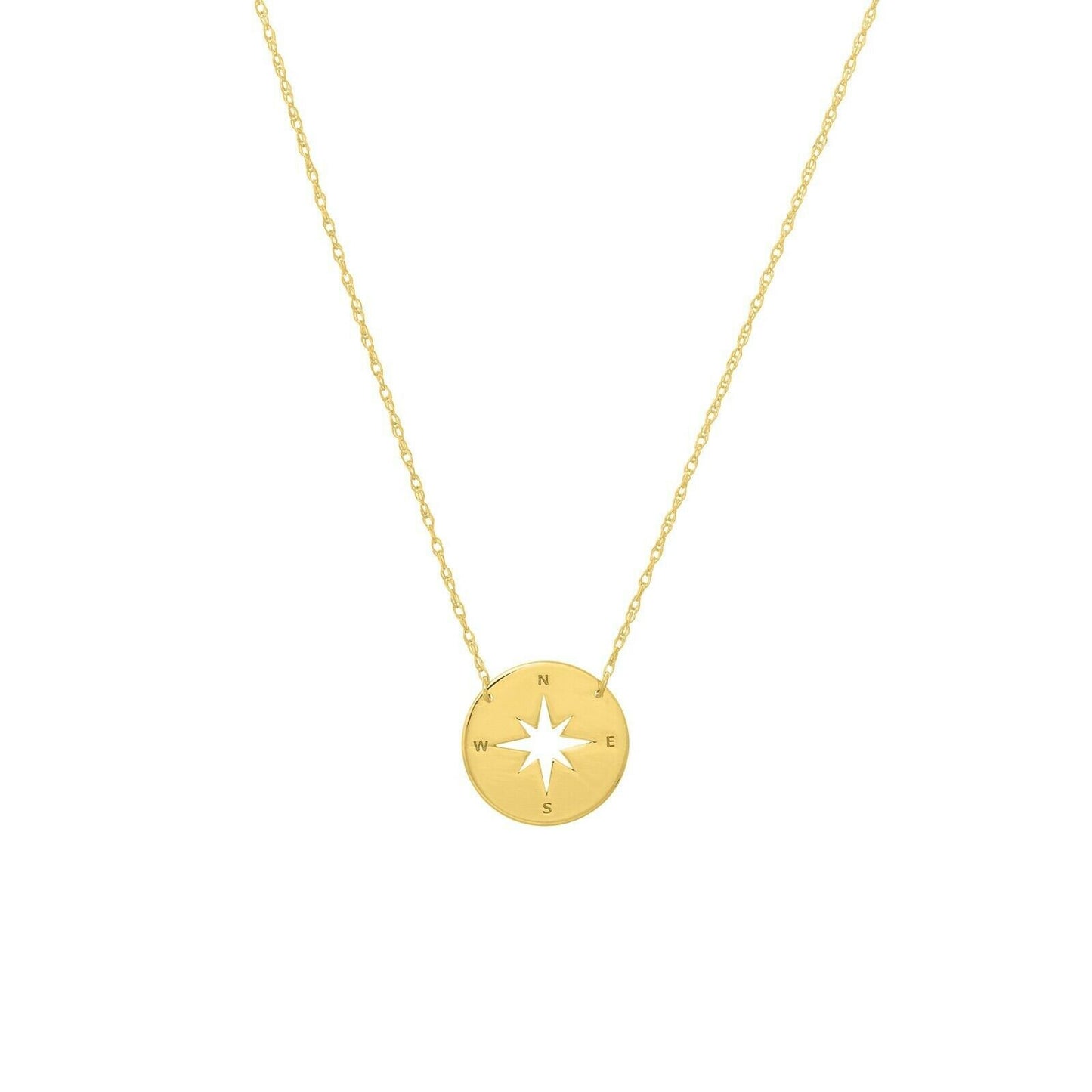 9ct Yellow Golld Compass Necklace