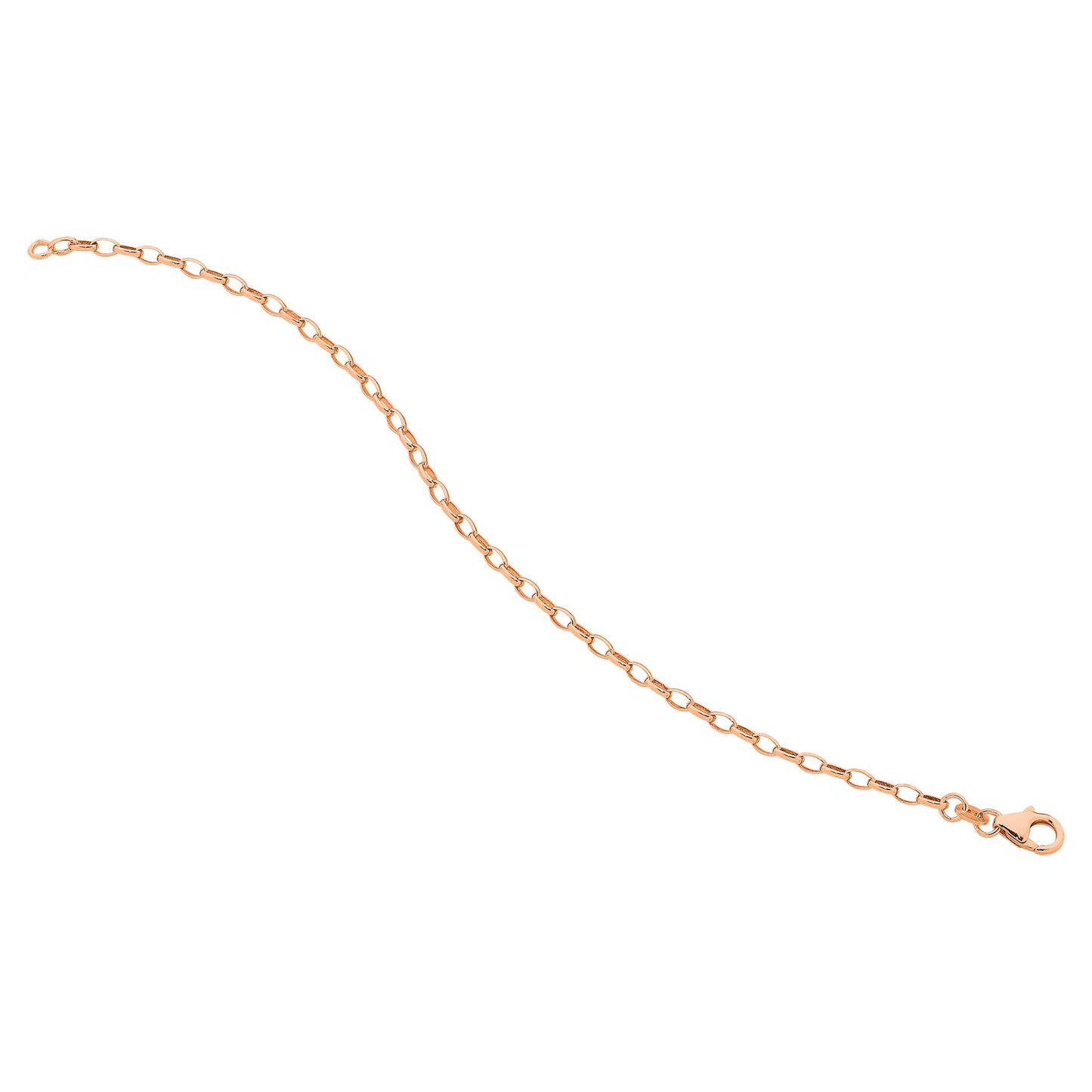 9ct Rose Gold Oval Belcher Bracelet