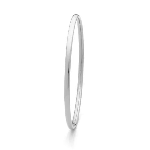 9ct White Gold Bangle Silver Filled