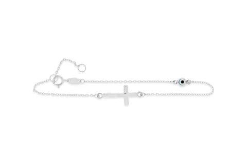 9ct White Gold Bracelet