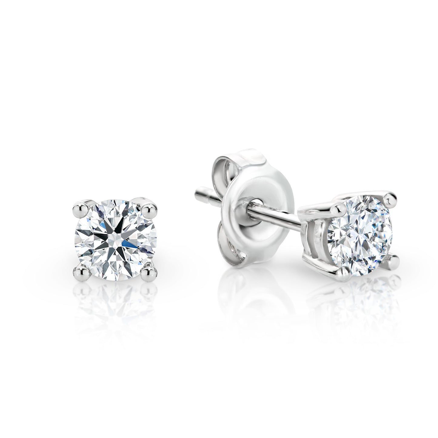 9ct White Gold Argyle Diamond Stud Earrings