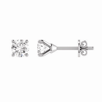 9ct White Gold Diamond Studs