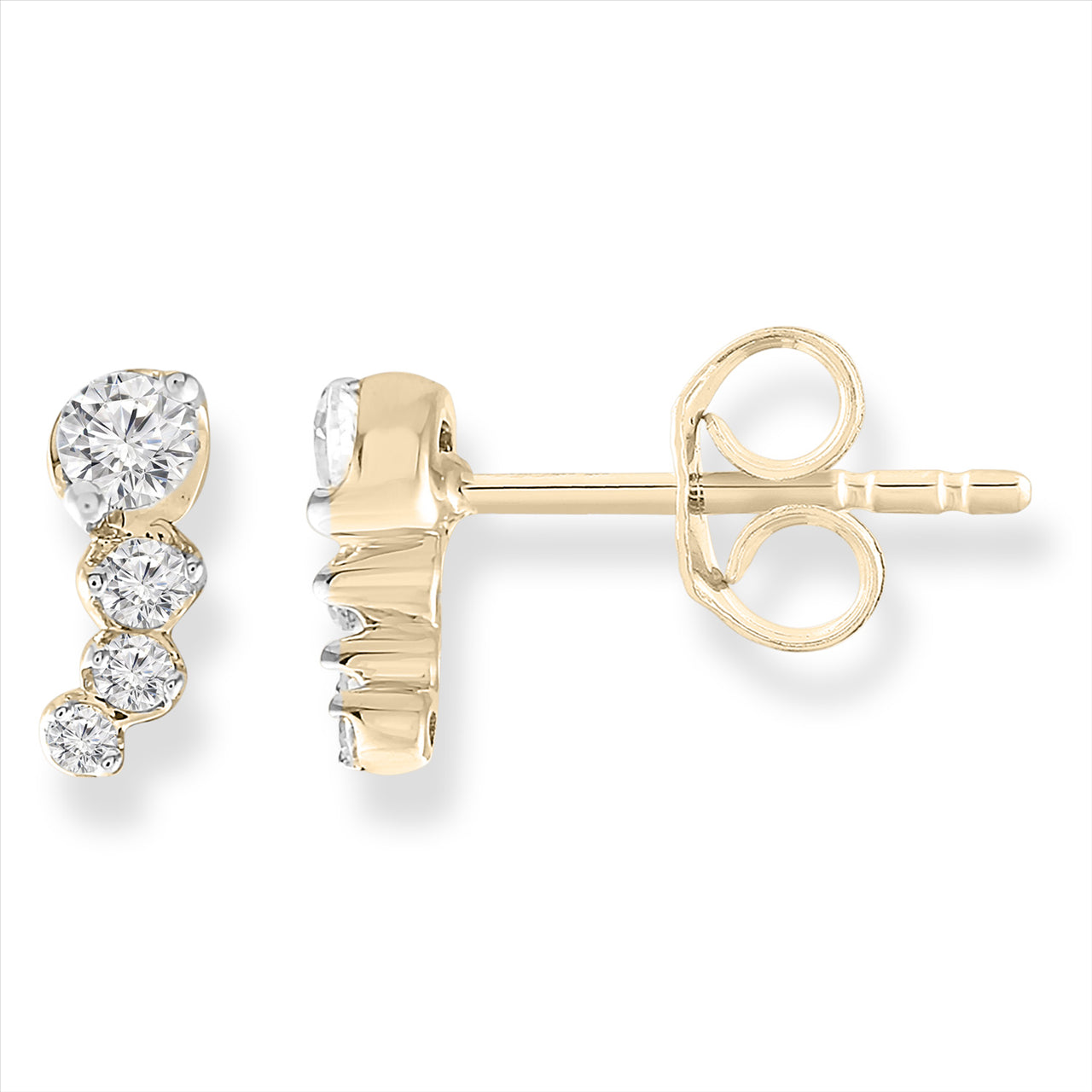 9ct Yellow Gold Diamond Studs