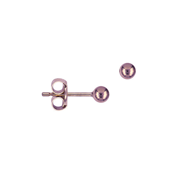 9ct Rose Gold Ball Studs