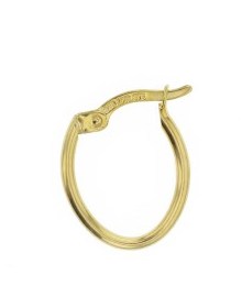 9ct SF Plain Hoop Earrings | Polished