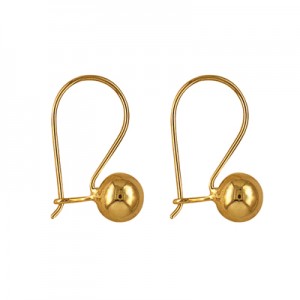 9ct Yellow Gold Euro Ball Earrings | 6mm
