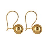 9ct Yellow Gold Euro Ball Earrings