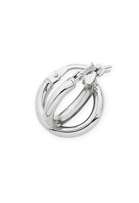 9ct White Gold Hoops