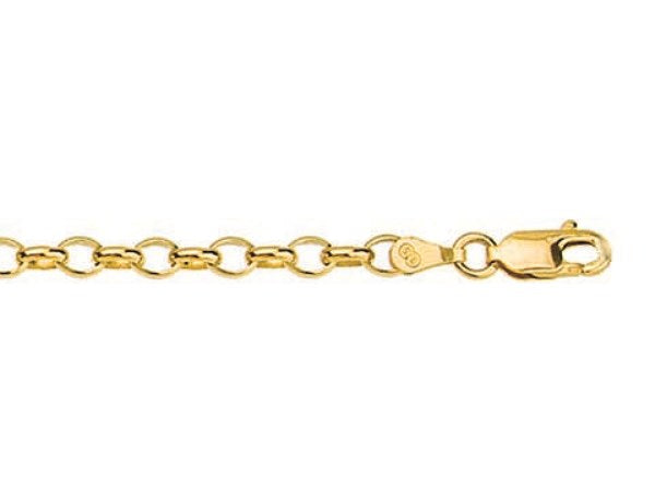 9ct Yellow Gold Oval Belcher Chain