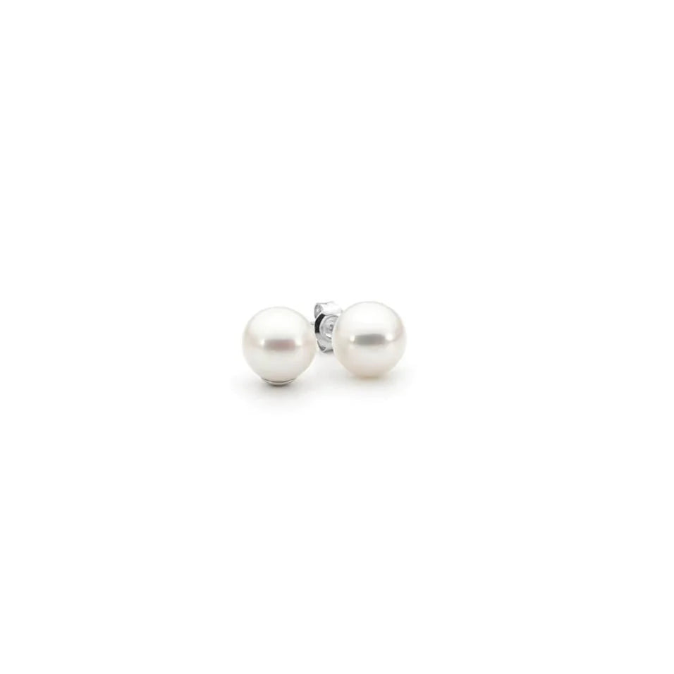 Sterling Silver Pearl Stud Earrings