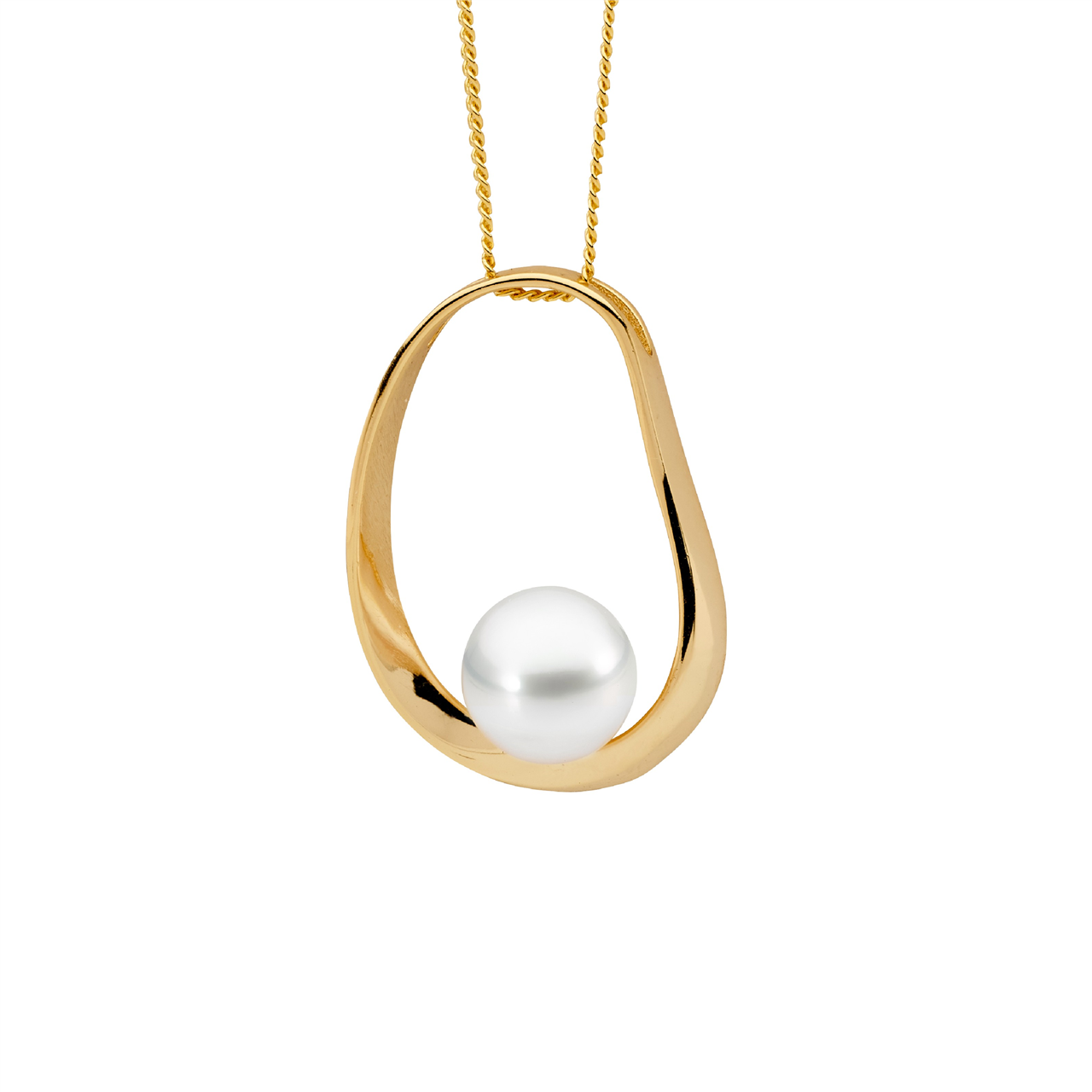 Sterling Silver Pearl Pendant | Gold Plating