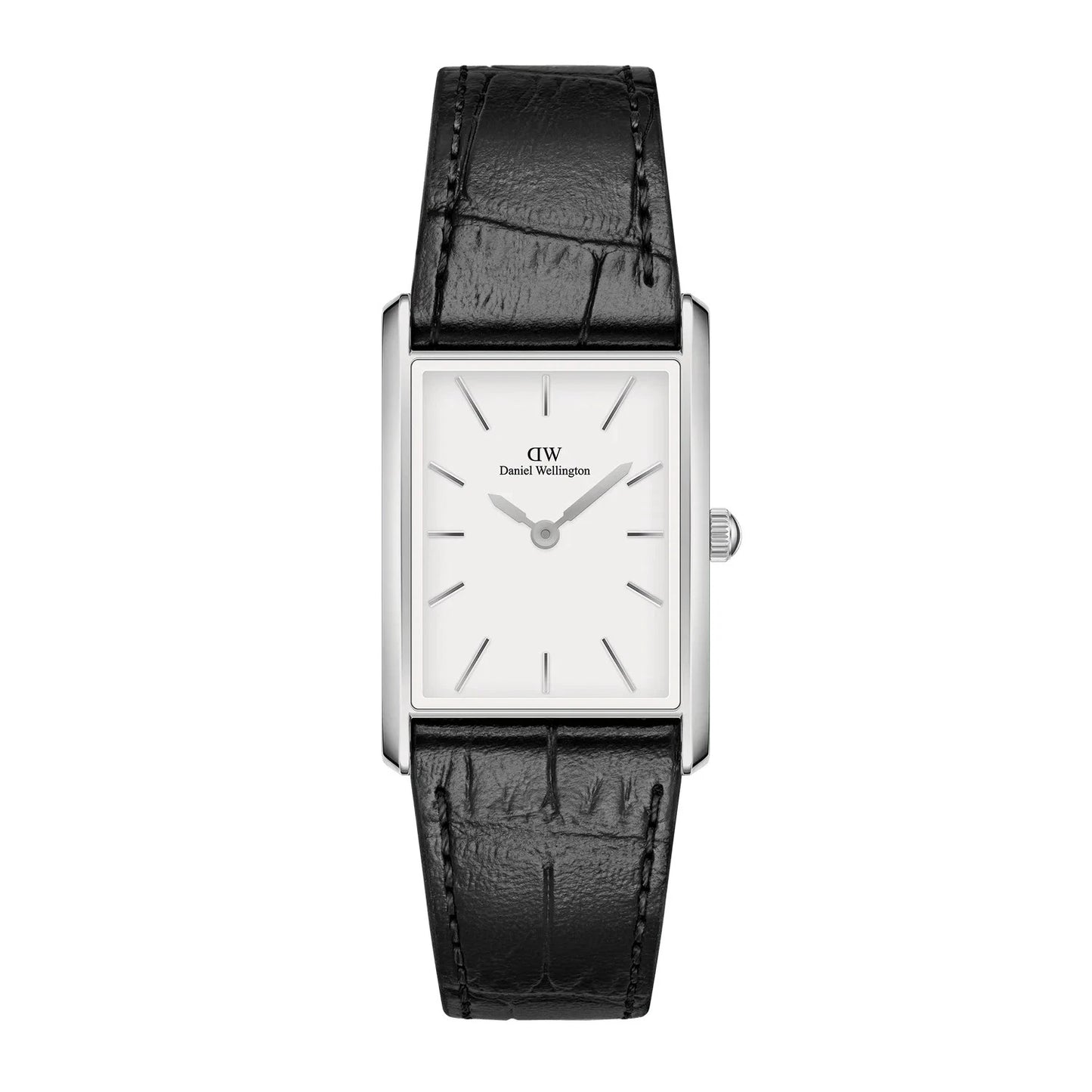 Daniel Wellington with Black Croc Leather with Rectangle White Face