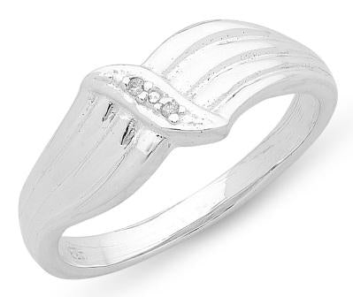 Sterling Silver Diamond Ring