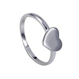 Sterling Silver Heart Signet Ring