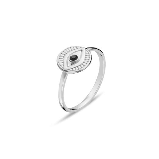 Sterling Silver Evil Eye Ring