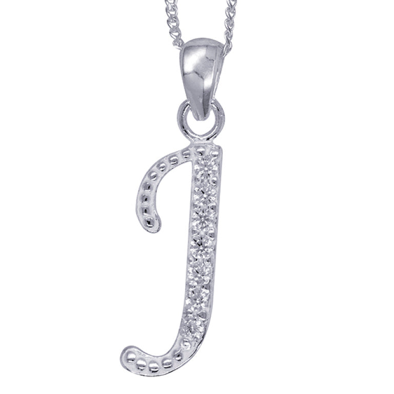 Sterling Silver Cubic Zirconia Set Initial