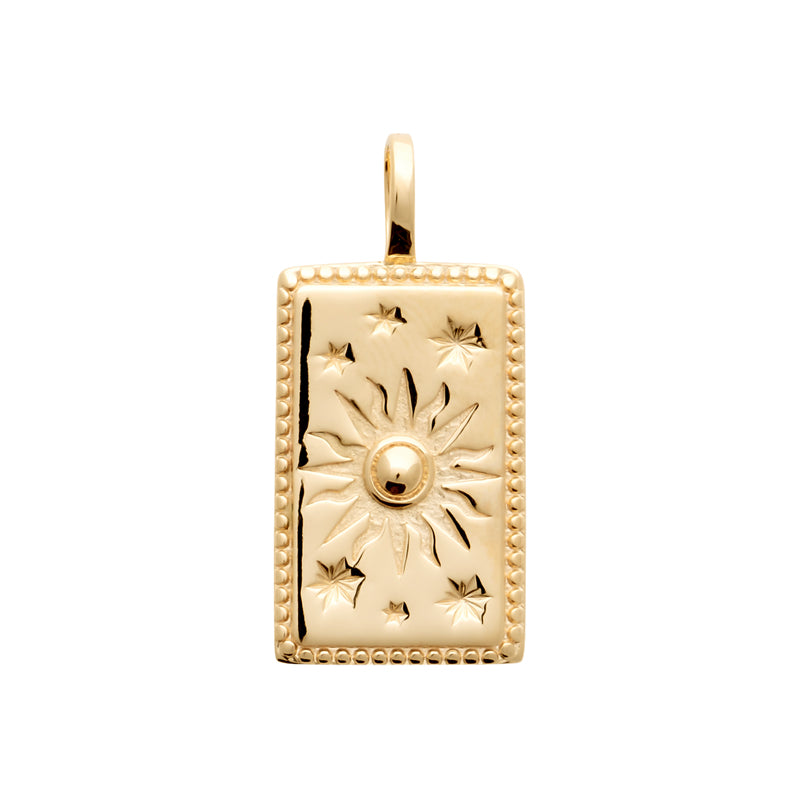 18ct Yellow Gold Plated Sun Pendant