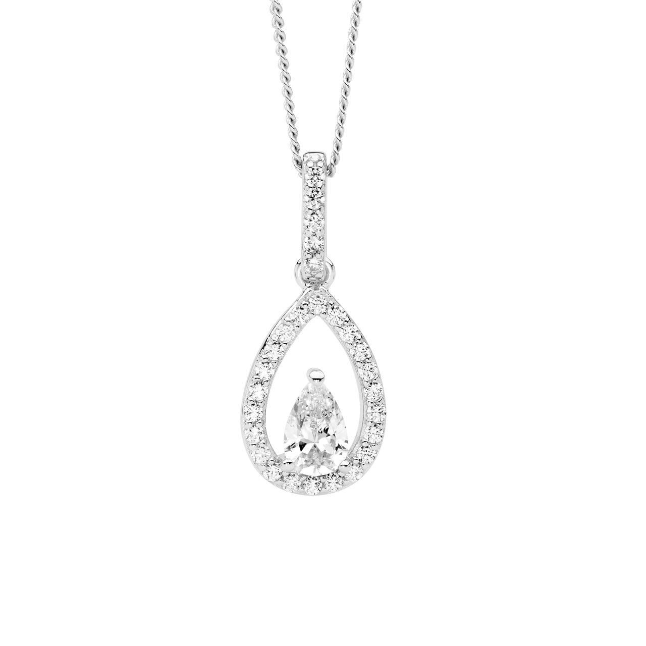 Sterling Silver CZ Pendant