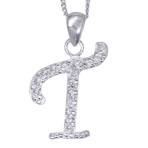 Sterling Silver Cubic Zirconia Set Initial