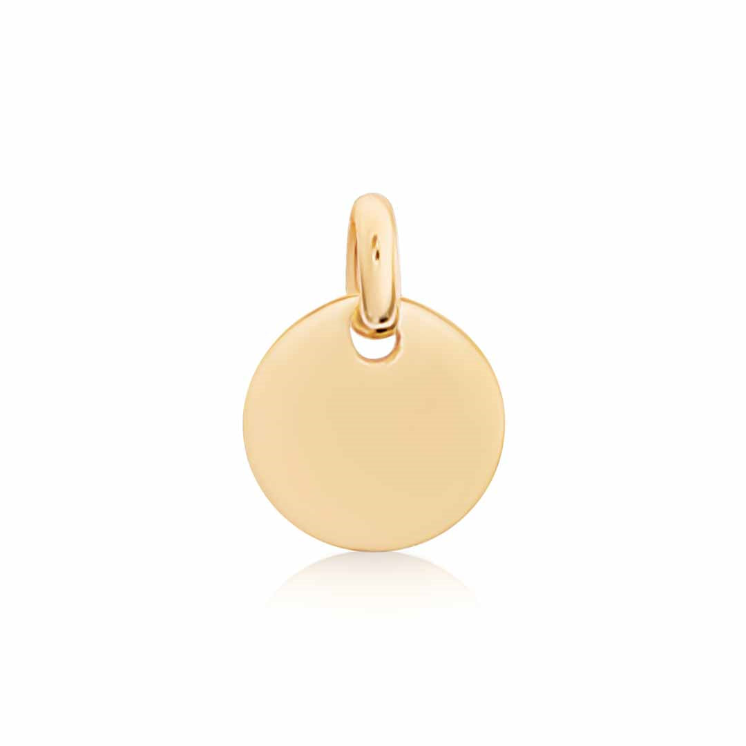 18ct Yellow Gold Plated Round Plate Pendant