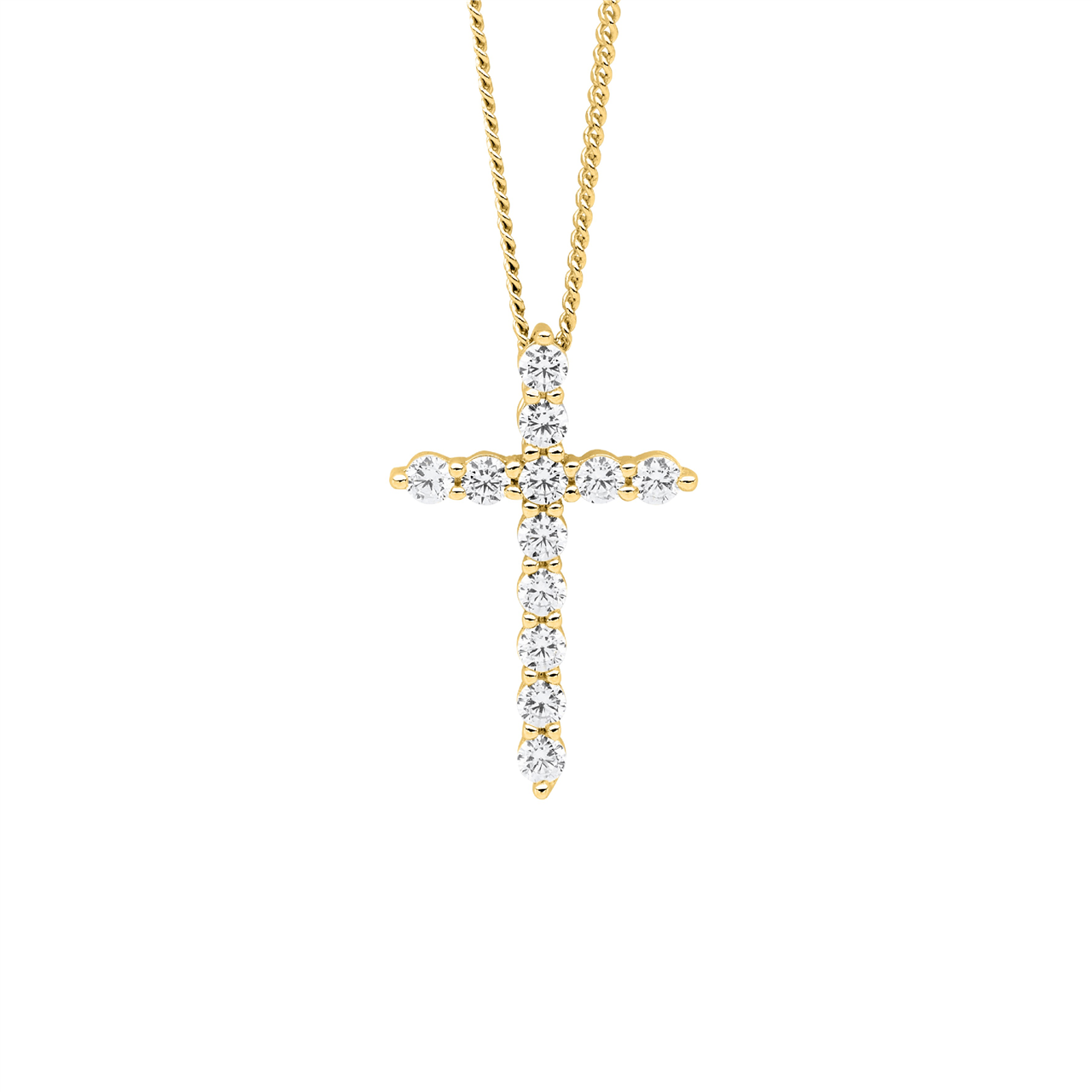 Sterling Silver Cubic Zirconia Cross Pendant