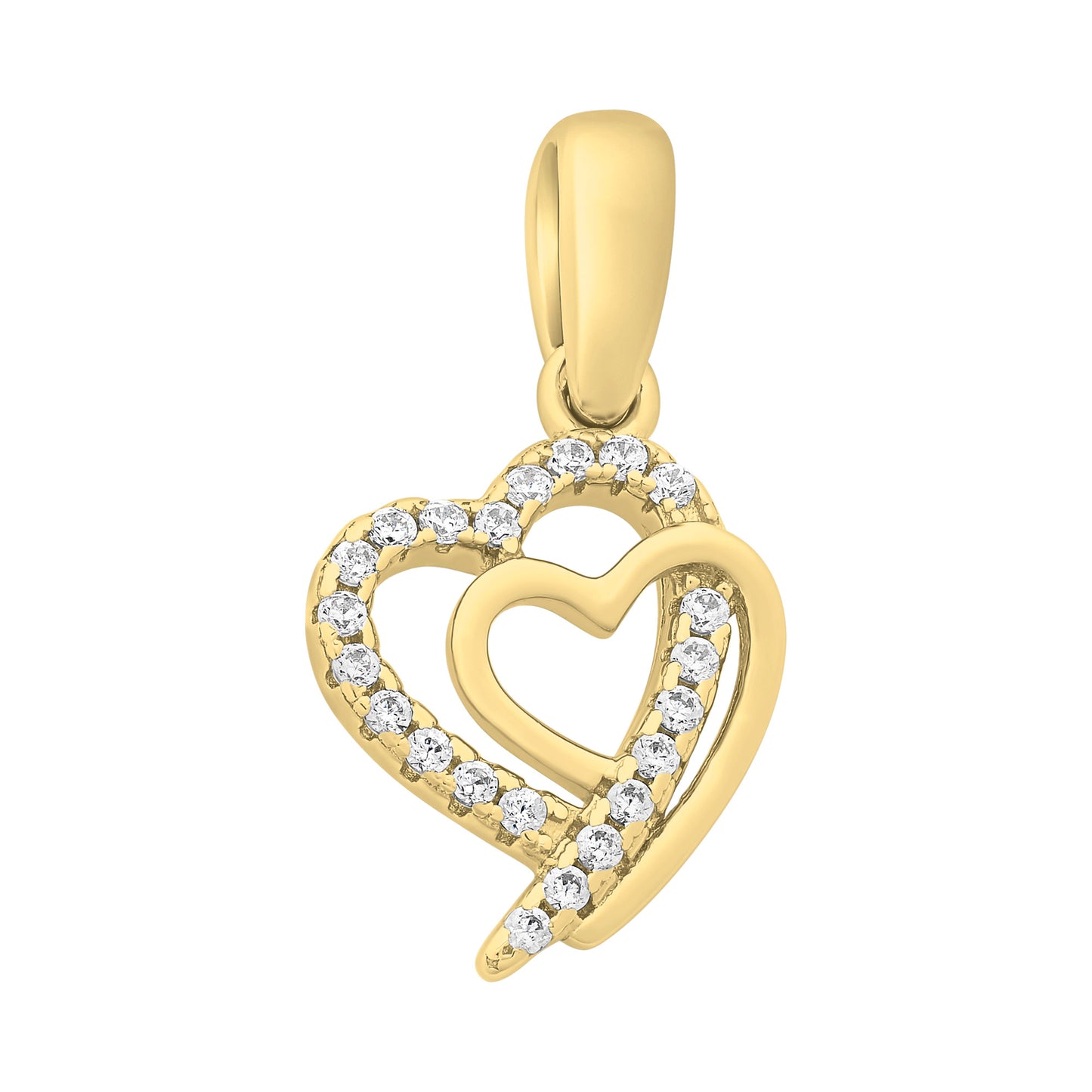 Sterling Silver Cubic Zirconia Pendant | Gold Plated