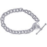 Sterling Silver Oval Cable Bracelet