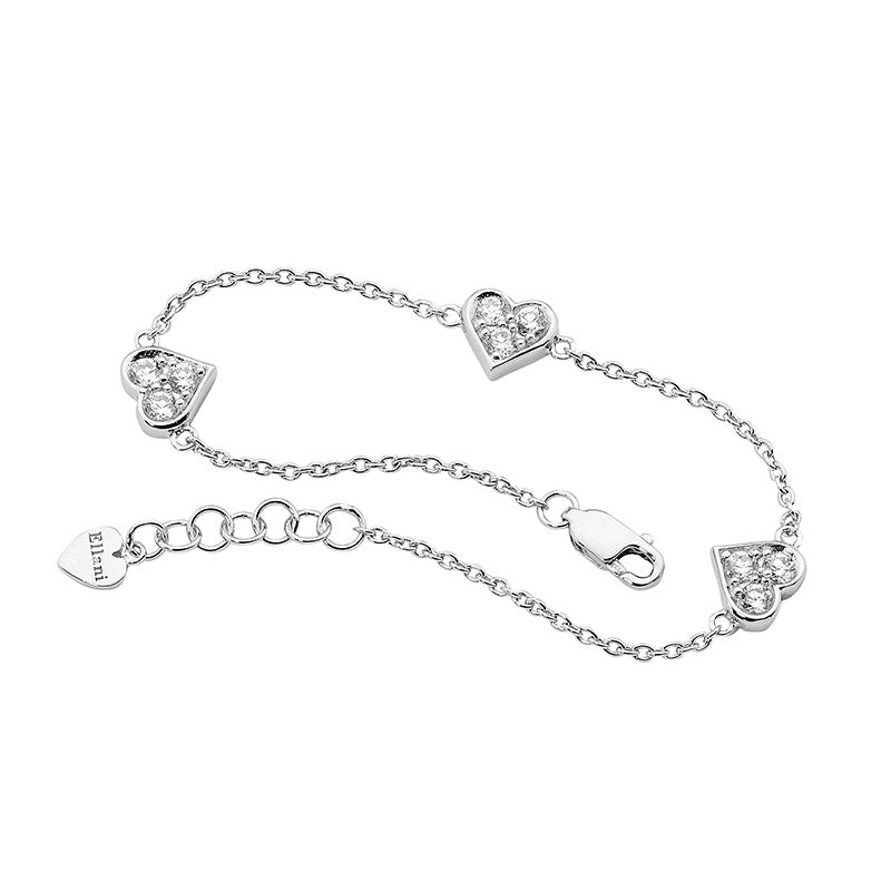 Sterling Silver Heart Bracelet