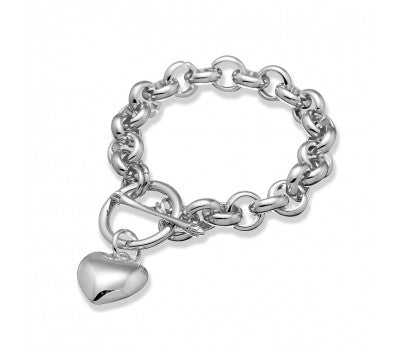 Silver Plated Heart Bracelet