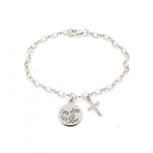 Sterling Silver Bowie Belcher Bracelet with Charms