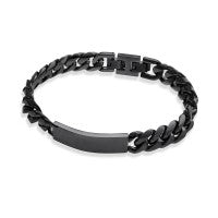 Gents Black Stainless Steel ID Bracelet