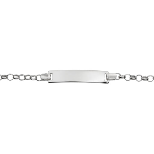 Sterling Silver Baby ID Plate Bracelet