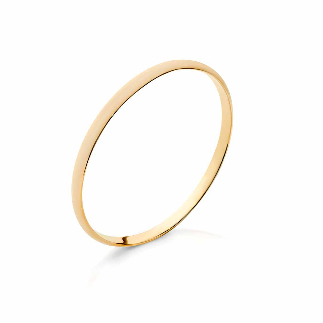 18ct Yellow Gold Plated Curved Bangle