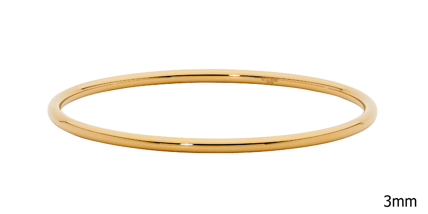 Stainless Steel Bangle | Gold IP Plating