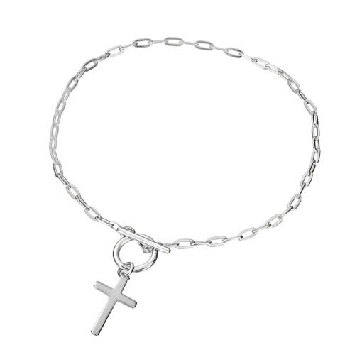 Sterling Silver Fob Chain Bracelet