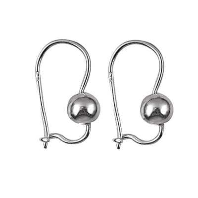 Sterling Silver 6mm Euro ball earring