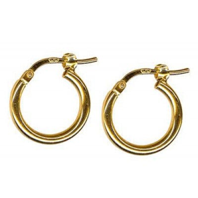 Sterling Silver Hoops small NB: 9ct gold Hoops shown