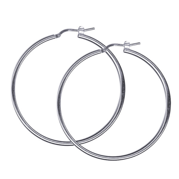 Sterling Silver Italian Hoop Earrings