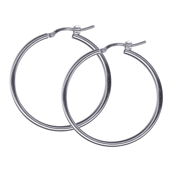 Sterling Silver Italian Hoop Earriings