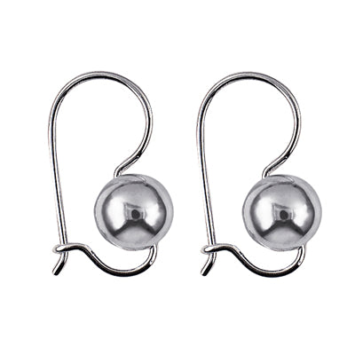 Sterling Silver 8mm Euro Ball Earrings