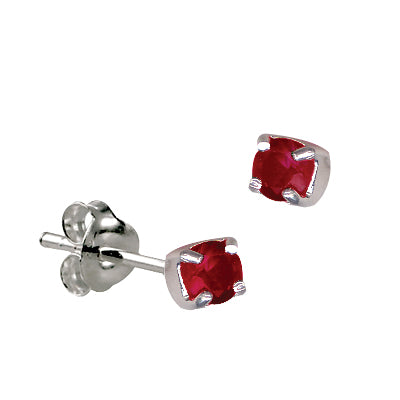 Sterling Silver 'July' Birthstone Earrings