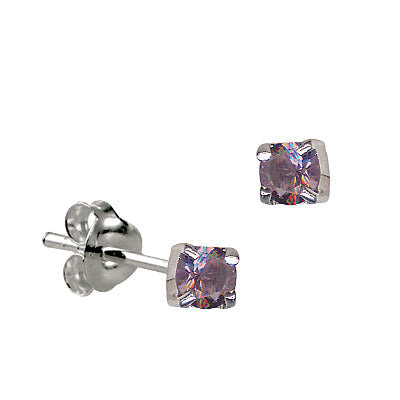 Sterling Silver 'June' Birthstone Earring