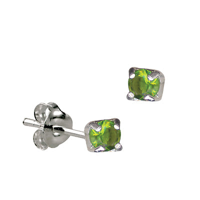 Sterling Silver 'August' Birthstone Earring