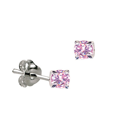 Sterling Silver 'October' Birthstone Earring